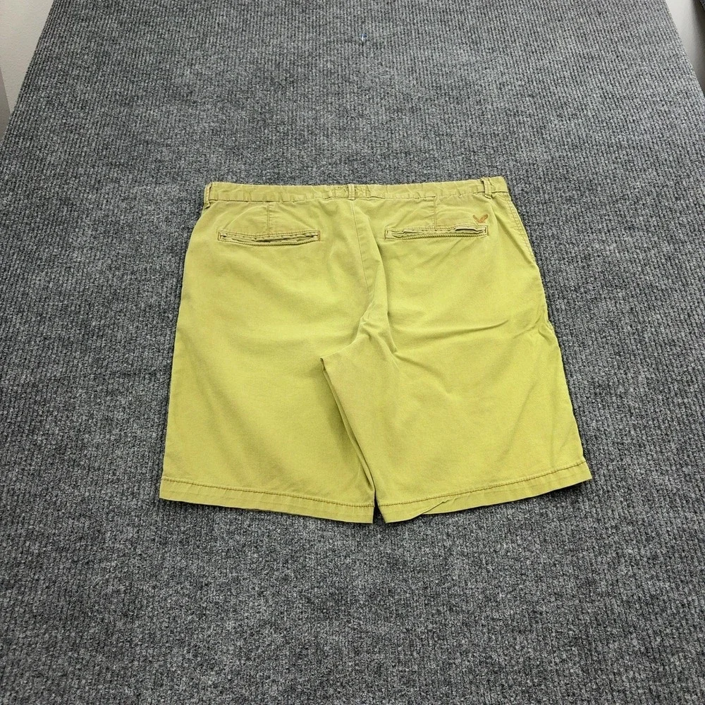 American Eagle Shorts Men 36 Khaki Cotton Spandex Prep Chino Casual Summer Style